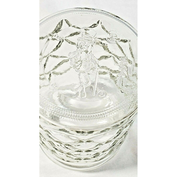 Vintage 1984 Planters Mr. Peanut Glass Jar w Lid Diamond Pattern Canister 7.75” - Picture 8 of 12